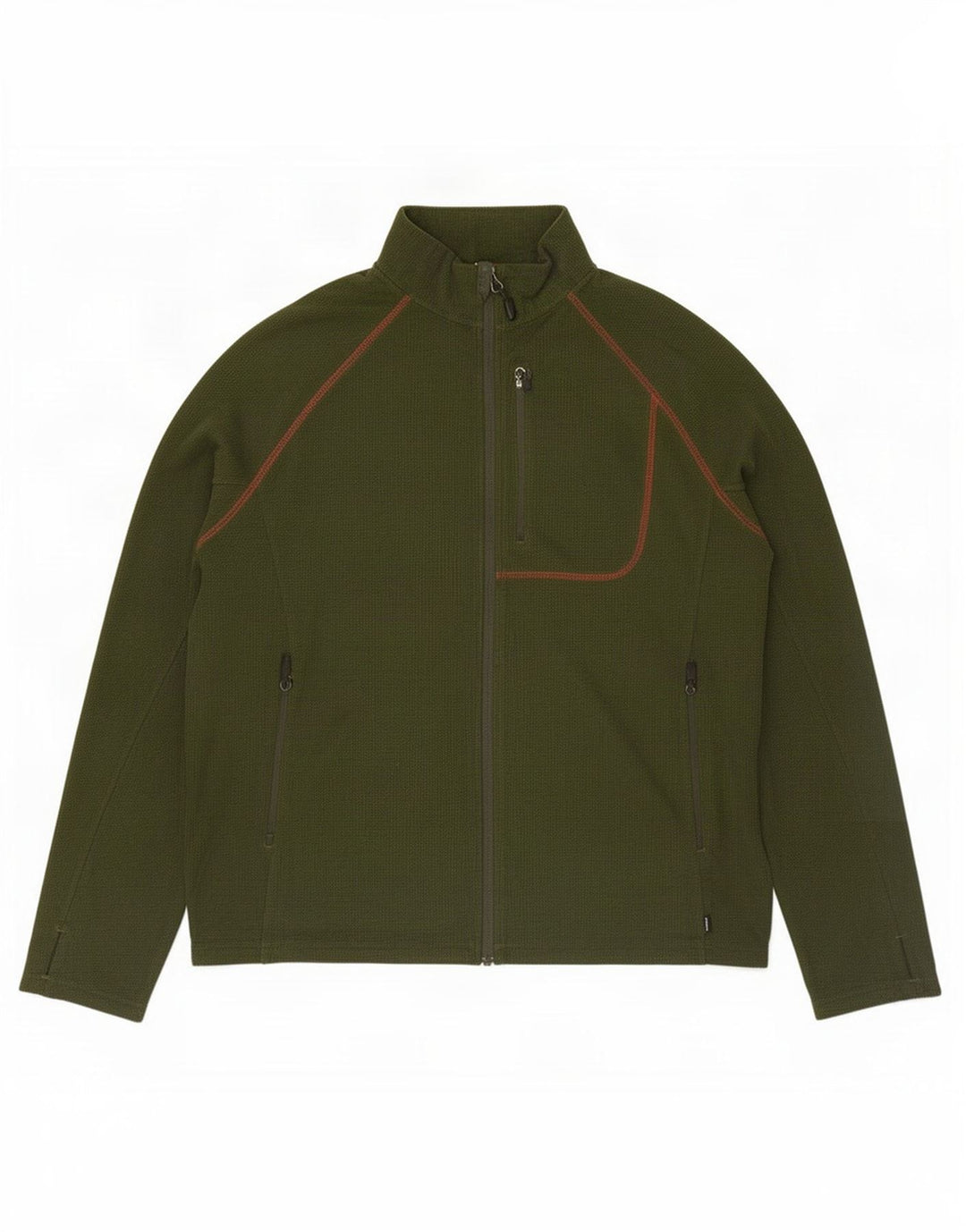 Rohan Herren-Trainingsanzugoberteil, XL, grünes Polyester