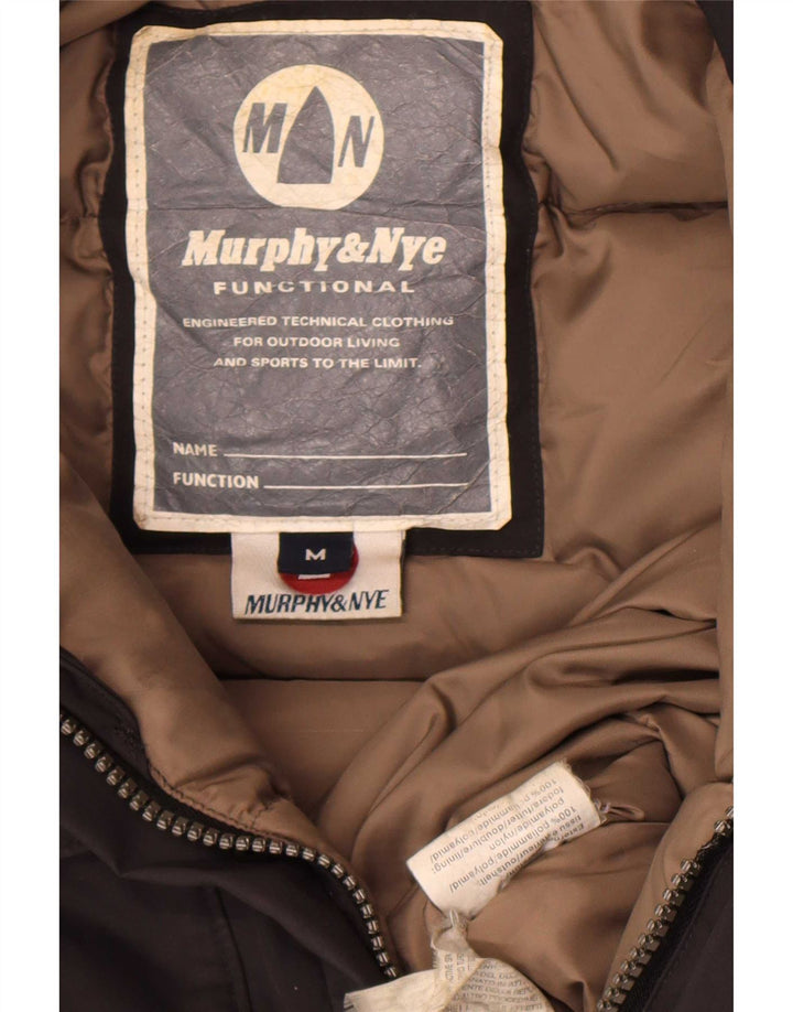Murphy & Nye wattierte Herrenjacke mit Kapuze, UK 38, mittelschwarz