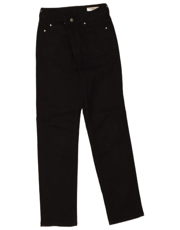 Marks & Spencer Damen The Sienna Straight Jeans UK 10 Small W28 L30 Schwarz