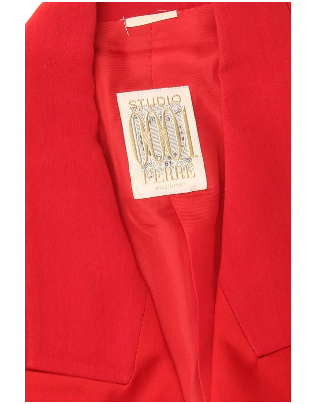 Ferre Damen Crop Zweireiher Blazer Jacke UK 14 Mittelrot