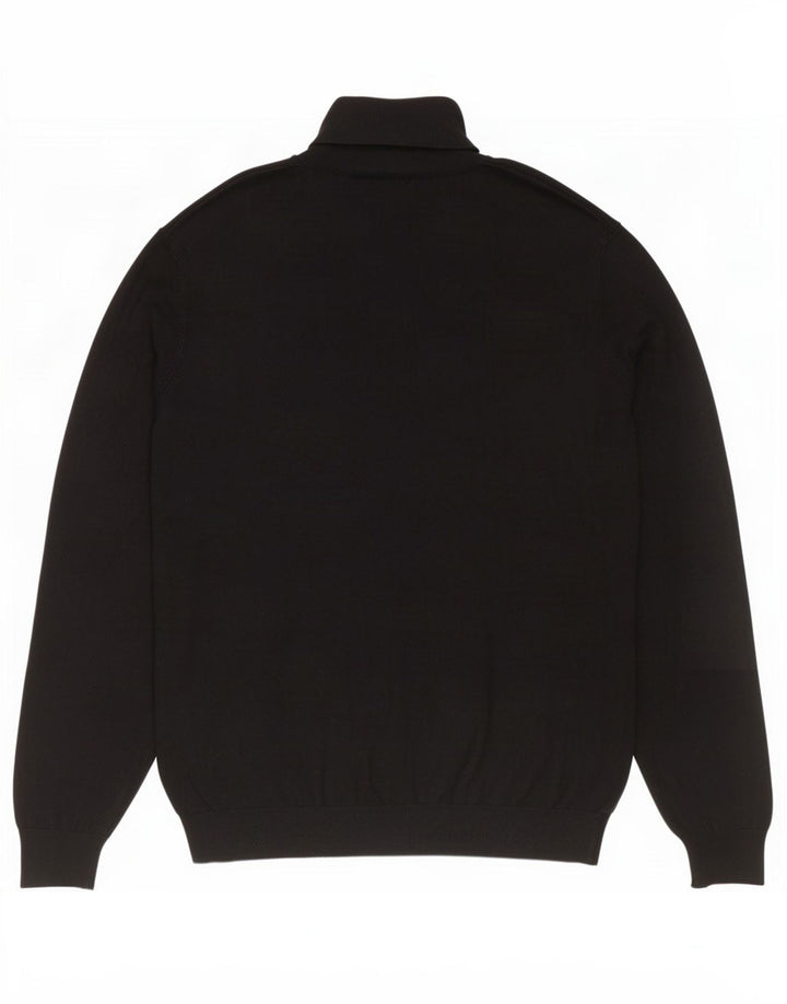 Rollkragenpullover für Herren von Zara, mittelschwarze Viskose