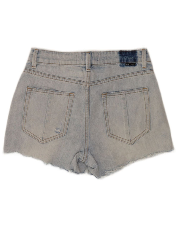 Rip Curl Damen Distressed Denim Shorts W24 XS Blaue Baumwolle