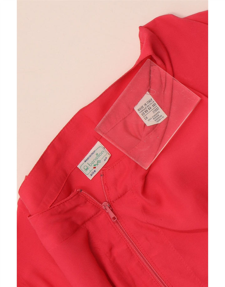 Benetton Damen Crop-Oversize-Blusenoberteil IT 44 Mittelrosa Viskose