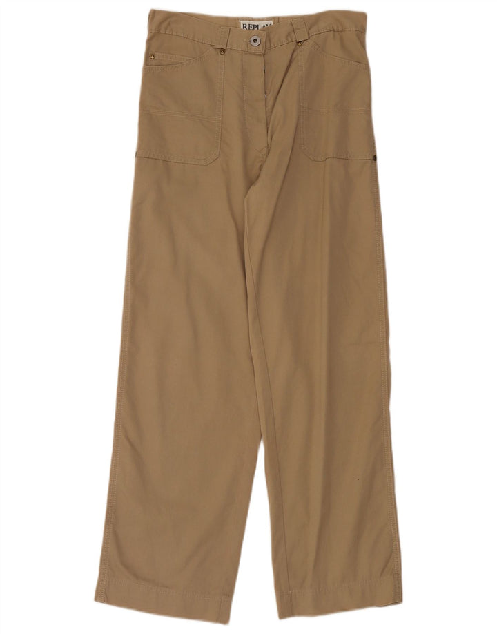 Gerade Damen-Cargohose von REPLAY, W27, L30, Beige, Baumwolle