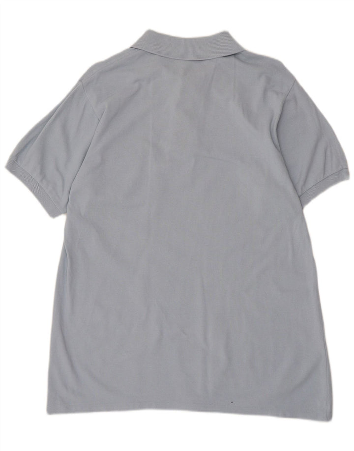 Lacoste Herren-Poloshirt, Größe 4, mittelblaue Baumwolle