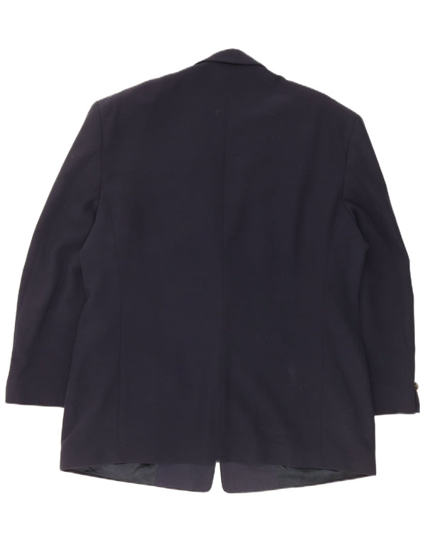 Carlo Pignatelli Herren 2-Knopf-Blazerjacke IT 58 4XL Marineblaue Wolle