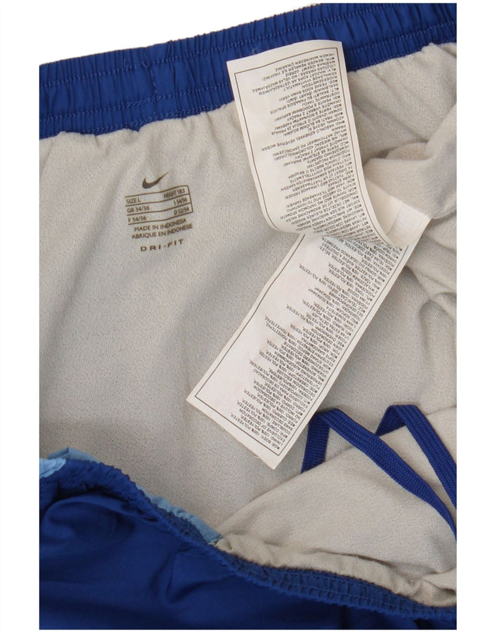 NIKE Herren Dri Fit Sportshorts, groß, blaues Farbblock-Polyester