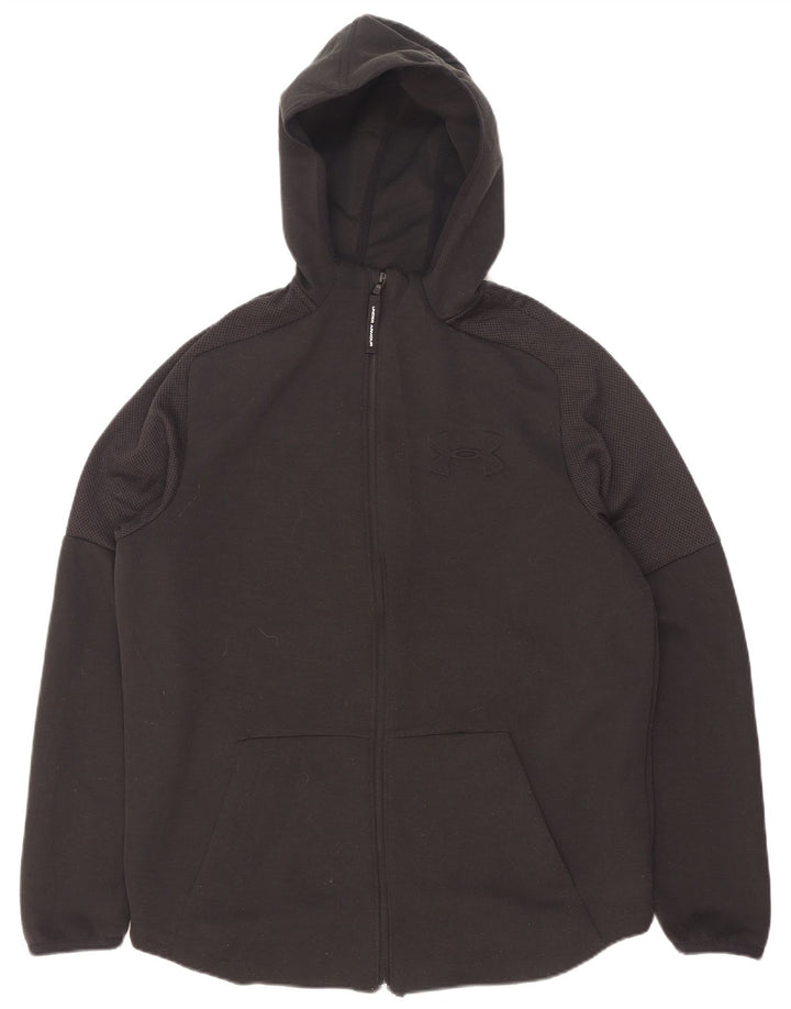 Under Armour Herren-Kapuzenpullover mit Reißverschluss, Größe L, Schwarz