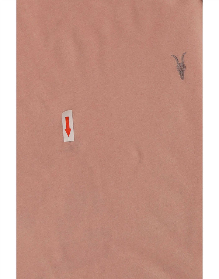 All Saints Herren-T-Shirt mit normaler Passform, Mittelrosa aus Baumwolle