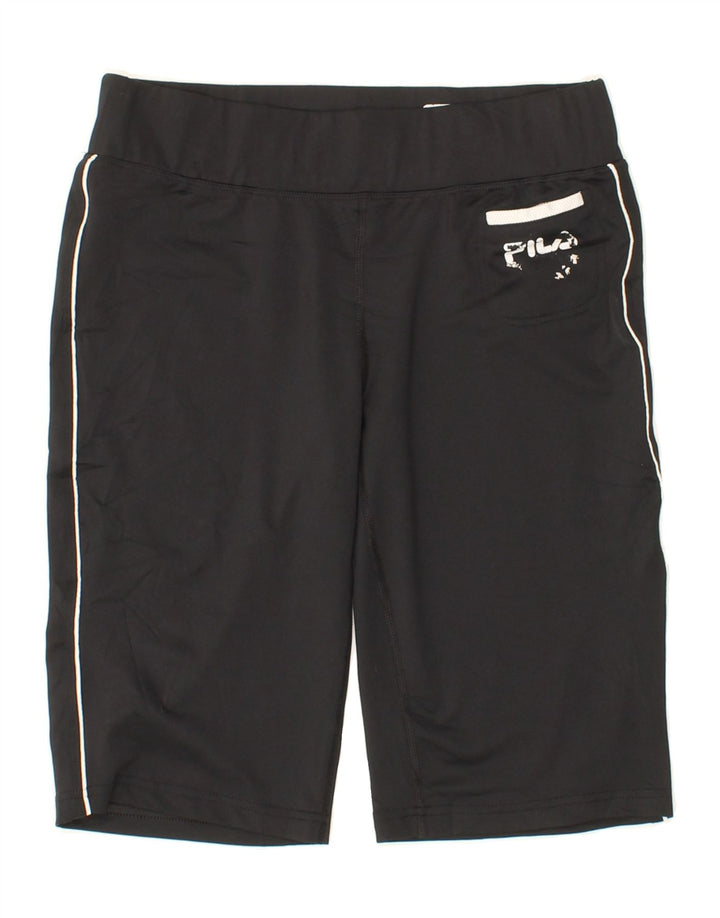 FILA Womens Sport Shorts UK 8 Small Black Polyester Vintage Fila and Second-Hand Fila from Messina Hembry 