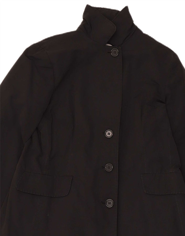 Aspesi Damenmantel UK 18 XL Schwarz Baumwolle