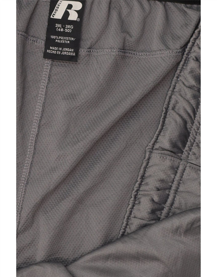 RUSSELL ATHLETIC Herren-Sportshorts 3XL Graues Colourblock-Polyester