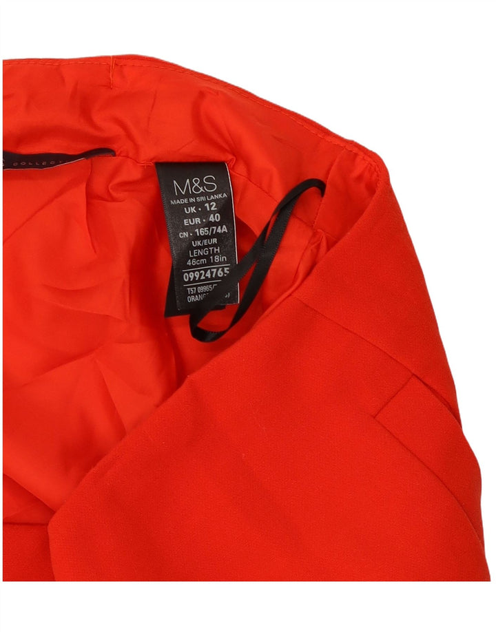 Marks & Spencer Damen Minirock UK 12 Medium W30 Rot Polyester