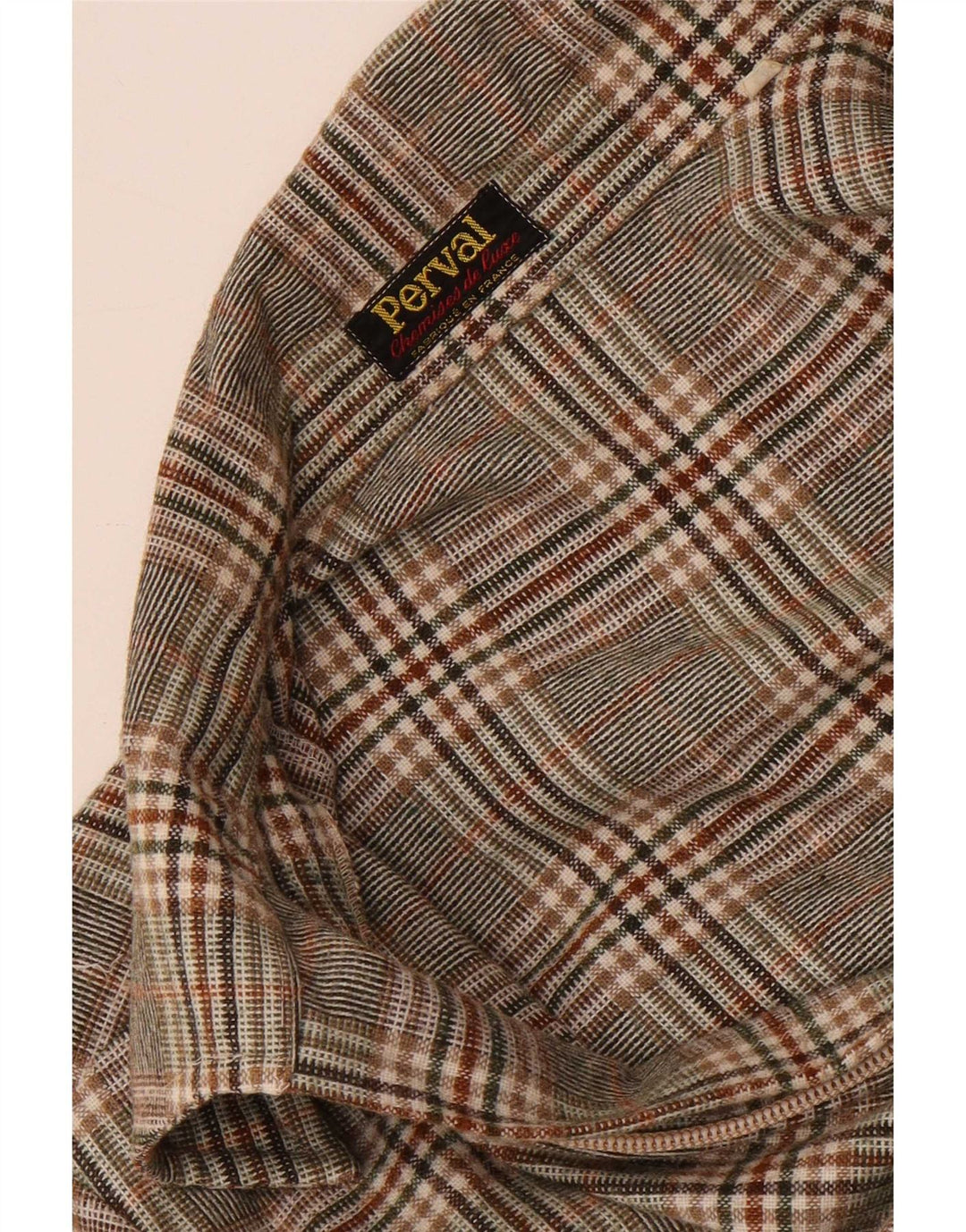 Vintage Damen-Hemd mit durchgehendem Reißverschluss, UK 16, großes graues Karomuster