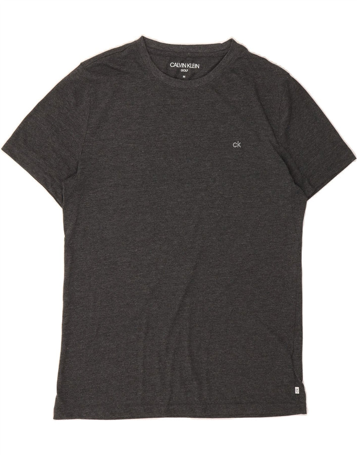 CALVIN KLEIN Mens T-Shirt Top Medium Grey Polyester Vintage Calvin Klein and Second-Hand Calvin Klein from Messina Hembry 