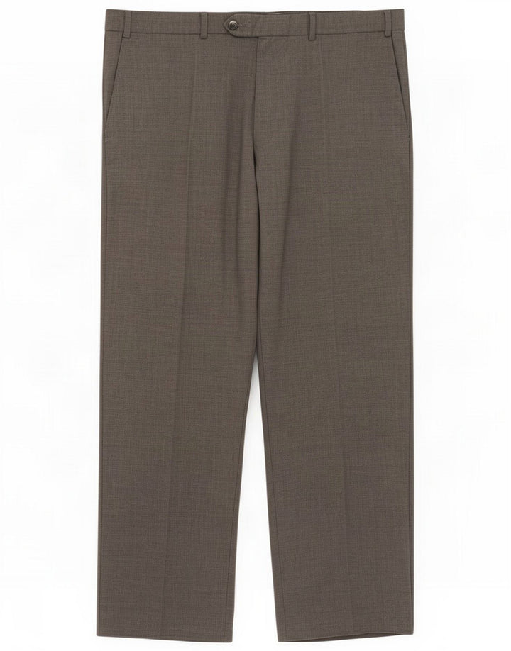 Marks & Spencer Herren-Anzughose mit geradem Schnitt, W38 L29, graues Polyester