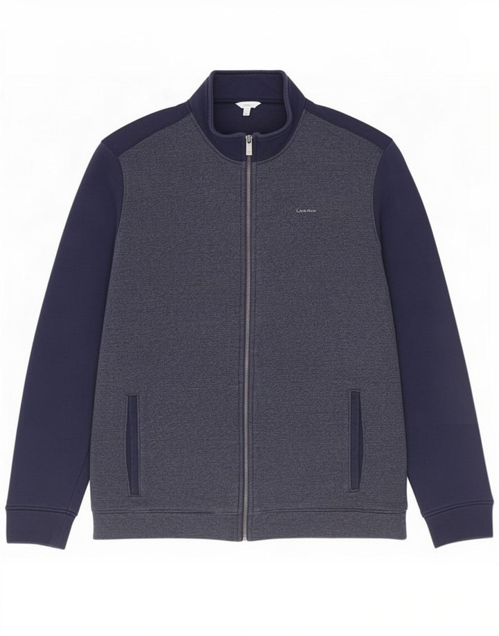 Calvin Klein Herren-Trainingsanzugoberteil, große marineblaue Baumwolle