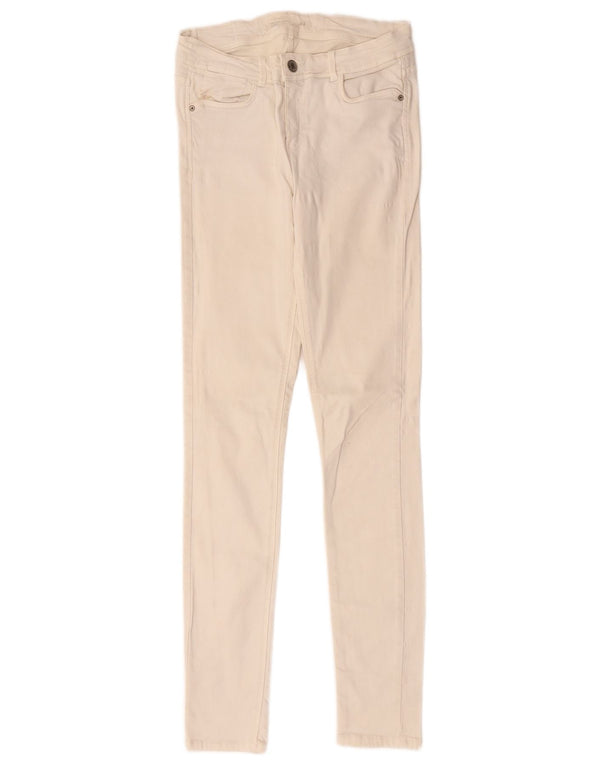 Zara Damen Röhrenjeans W28 L31 Beige