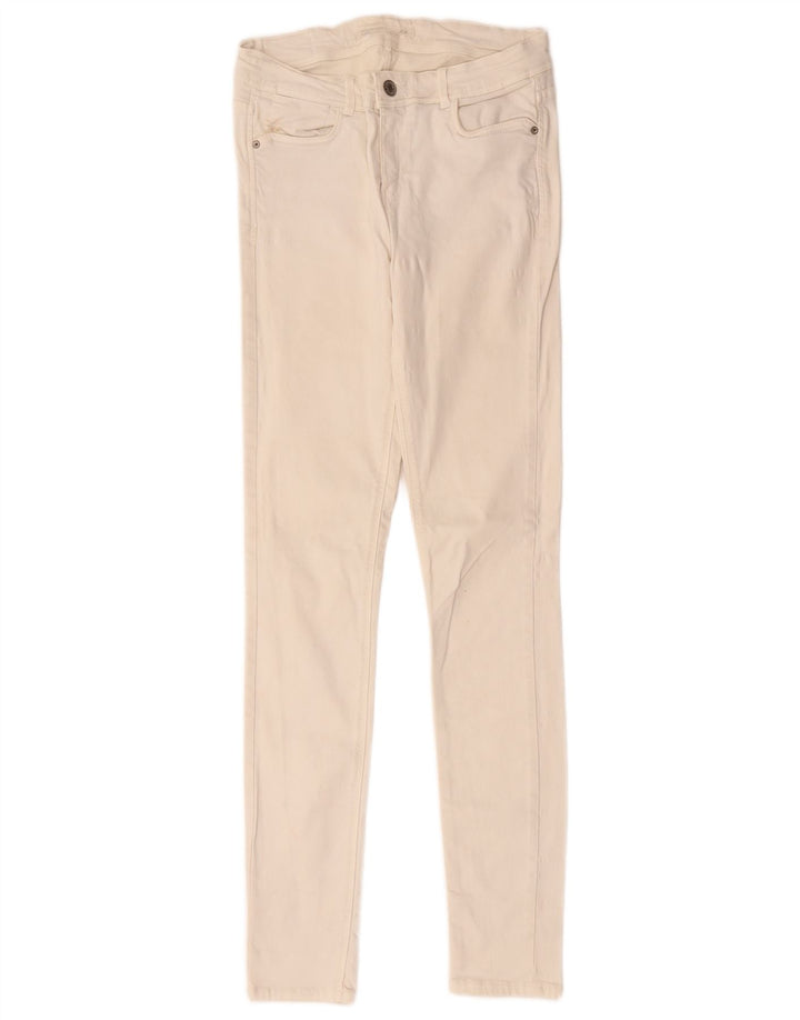 Zara Damen Röhrenjeans W28 L31 Beige