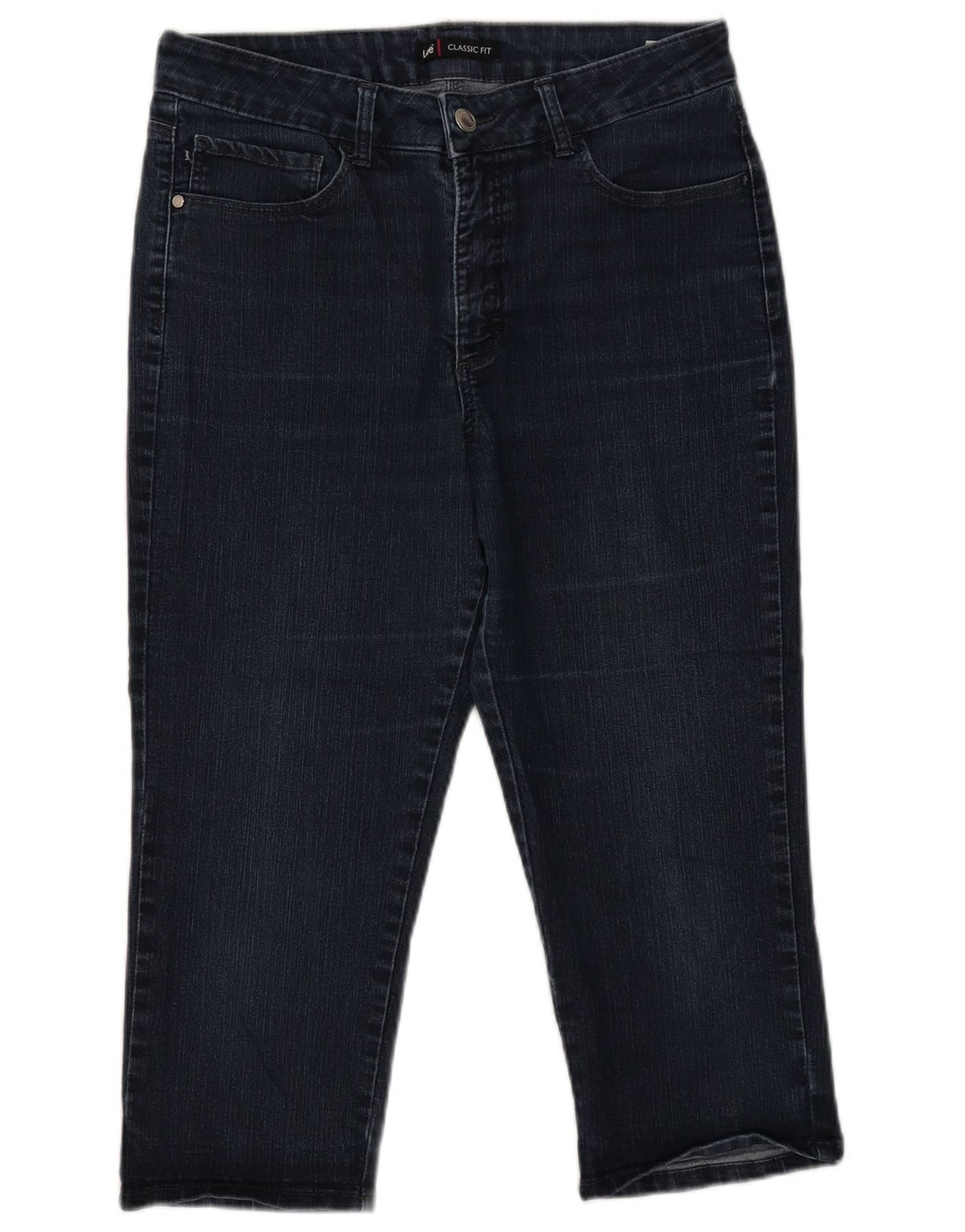 LEE Damen-Capri-Jeans mit klassischer Passform, US 14, XL, W32, L22, marineblaue Baumwolle
