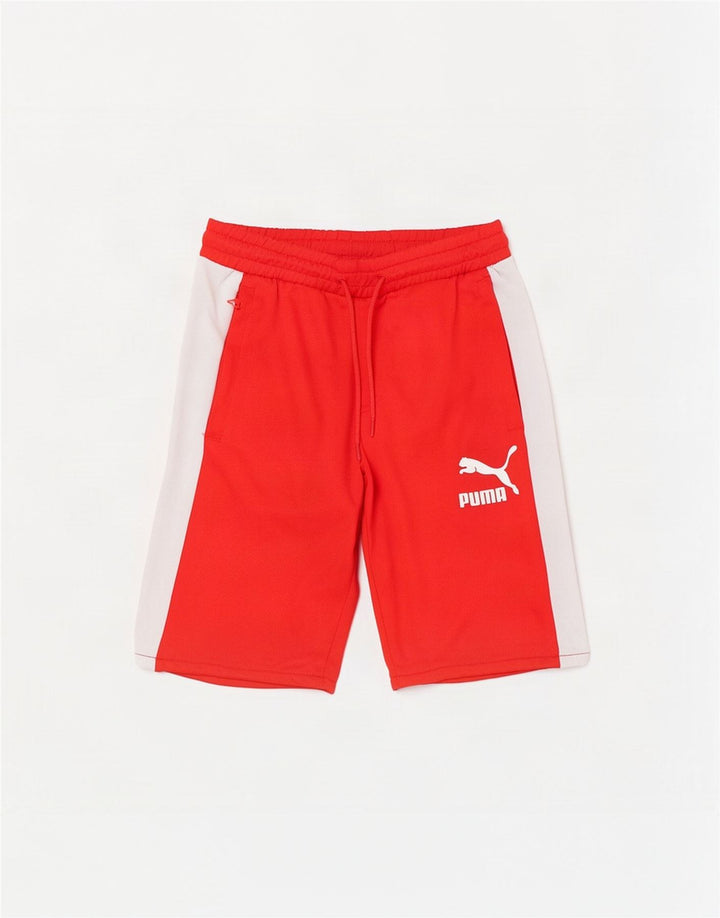 Puma Herren-Sportshorts, klein, rot, Farbblock
