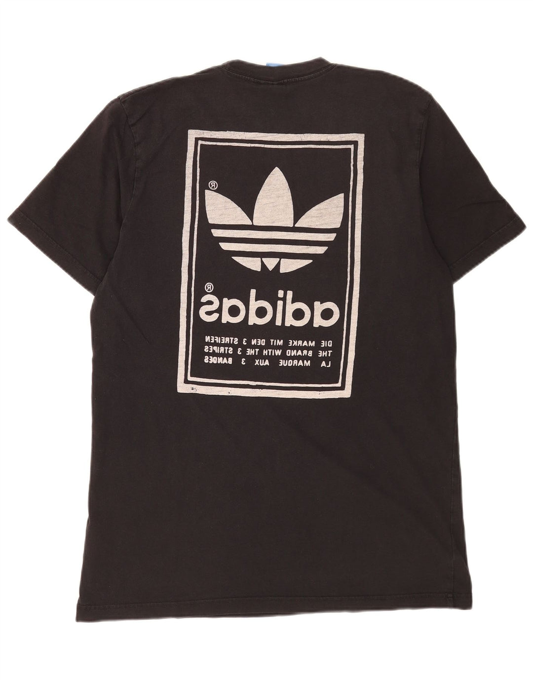 Adidas Herren Grafik T-Shirt Top Large Schwarz Baumwolle