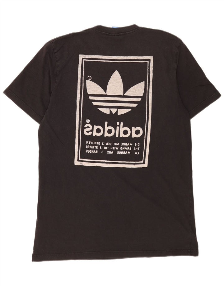 Adidas Herren Grafik T-Shirt Top Large Schwarz Baumwolle