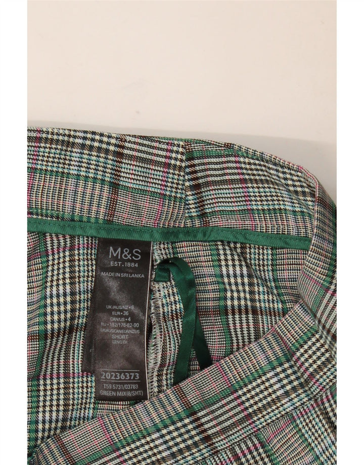 MARKS & SPENCER Kurz geschnittene Damenhose UK 8 Small W28 L24 Grau