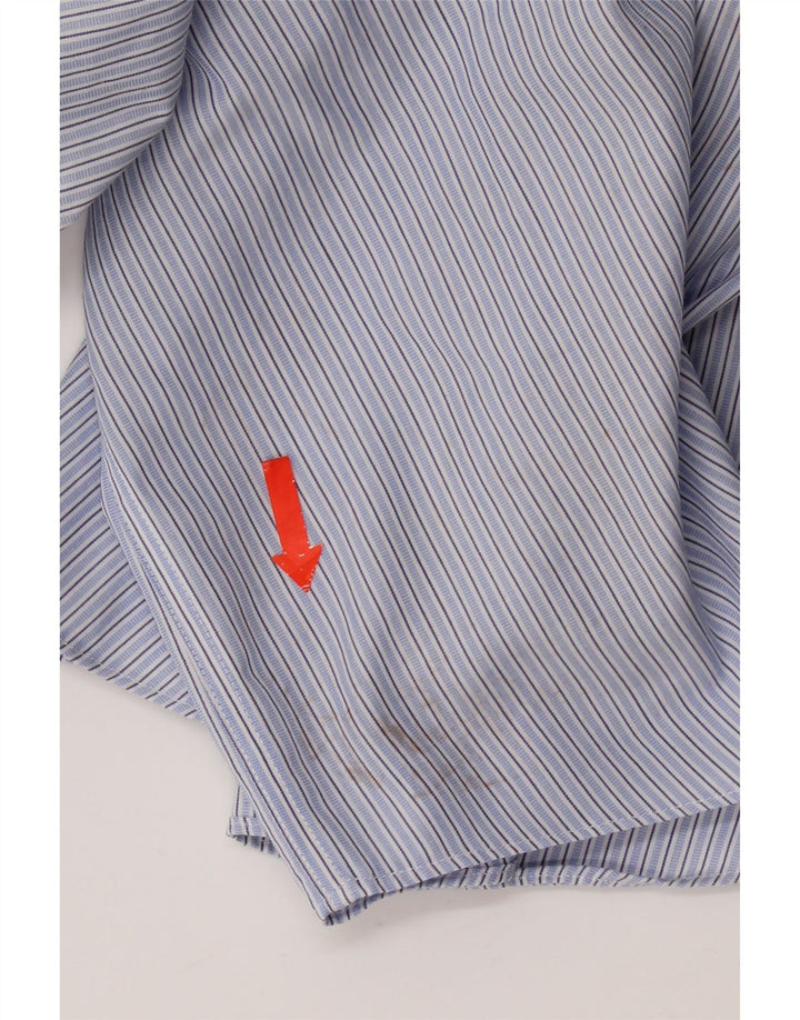Brooks Brothers Herren 346 Hemd Größe 15 mittelblau gestreift aus Baumwolle
