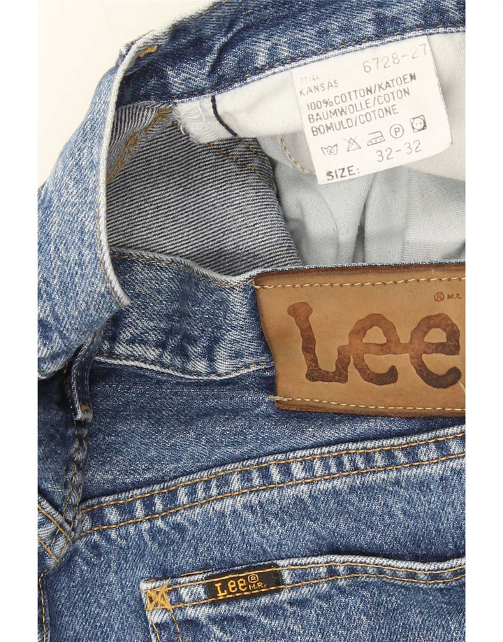 Lee Herren Kansas Straight Jeans W32 L32 Blaue Baumwolle