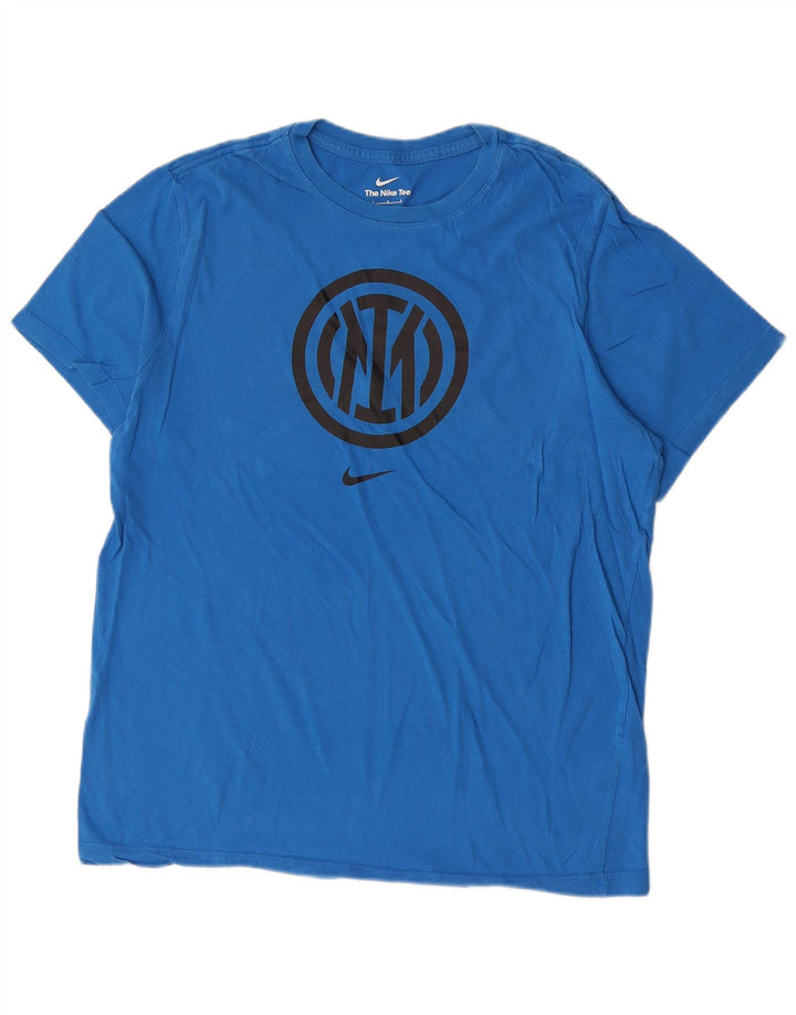 NIKE Herren Inter Mailand Grafik-T-Shirt, groß, aus blauer Baumwolle