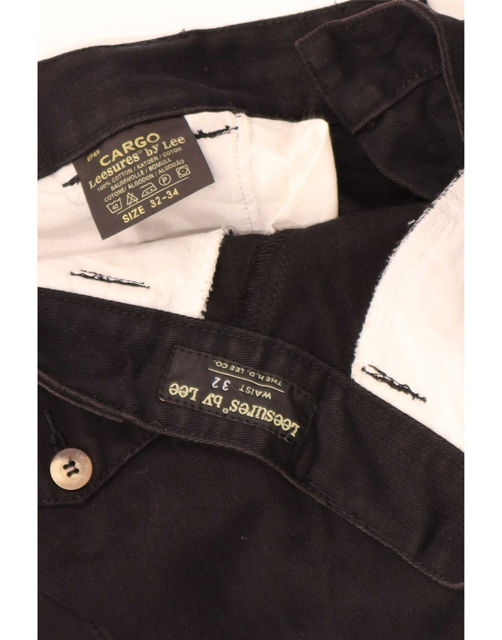 Lee Herren gerade Cargohose W32 L34 schwarze Baumwolle
