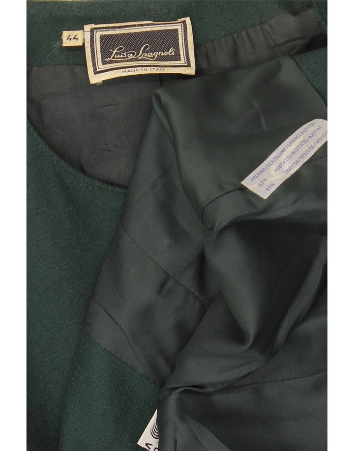 Luisa Spagnoli Damen Blazerjacke IT 44 Mittelgrünes Acetat