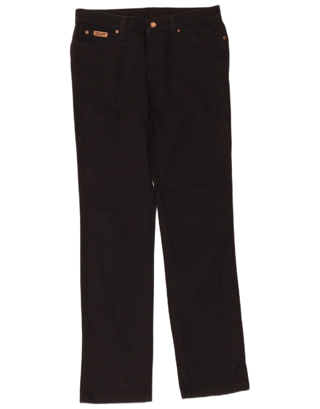 WRANGLER Herren Straight Jeans W30 L31 Schwarze Baumwolle