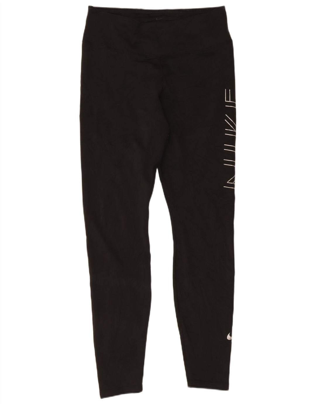 Nike Damen Dri Fit Graphic Leggings UK 14 Large Schwarz