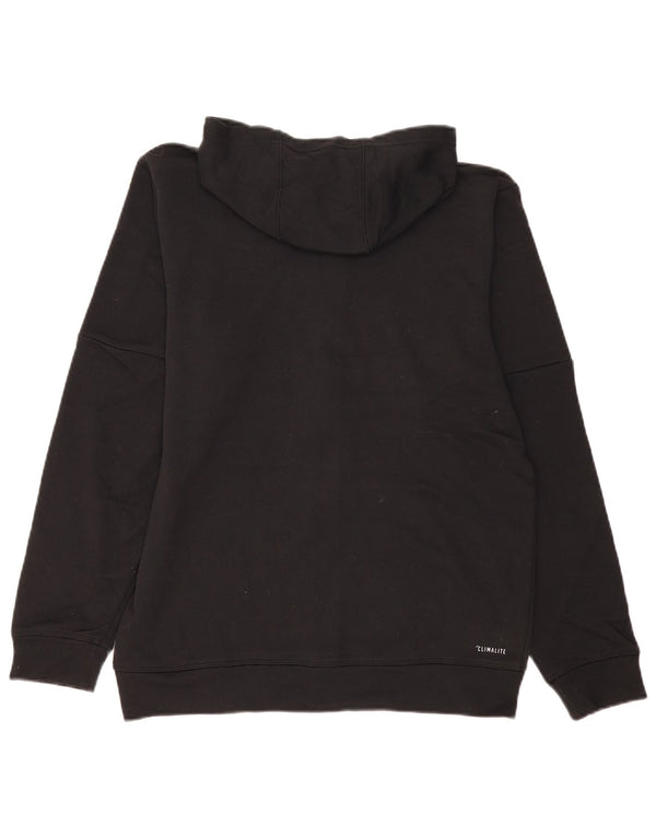 Adidas Herren Climalite Zip Hoodie Pullover Medium Schwarz Colourblock Polyester