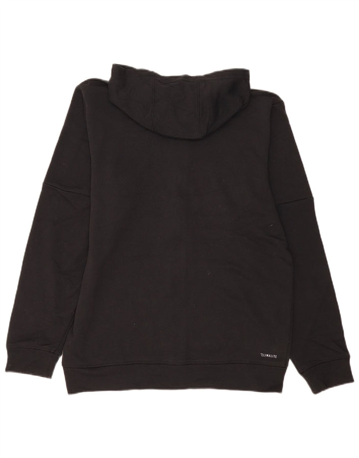 Adidas Herren Climalite Zip Hoodie Pullover Medium Schwarz Colourblock Polyester