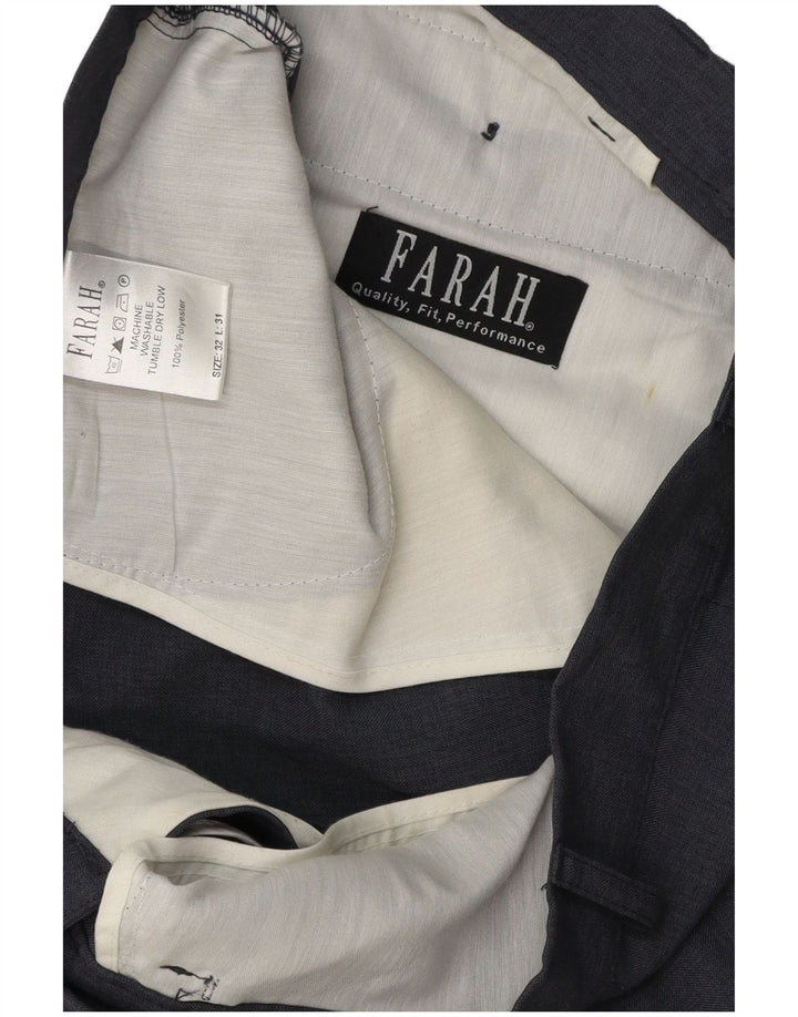FARAH Herren-Freizeithose, gerade, W32, L31, grau, Polyester