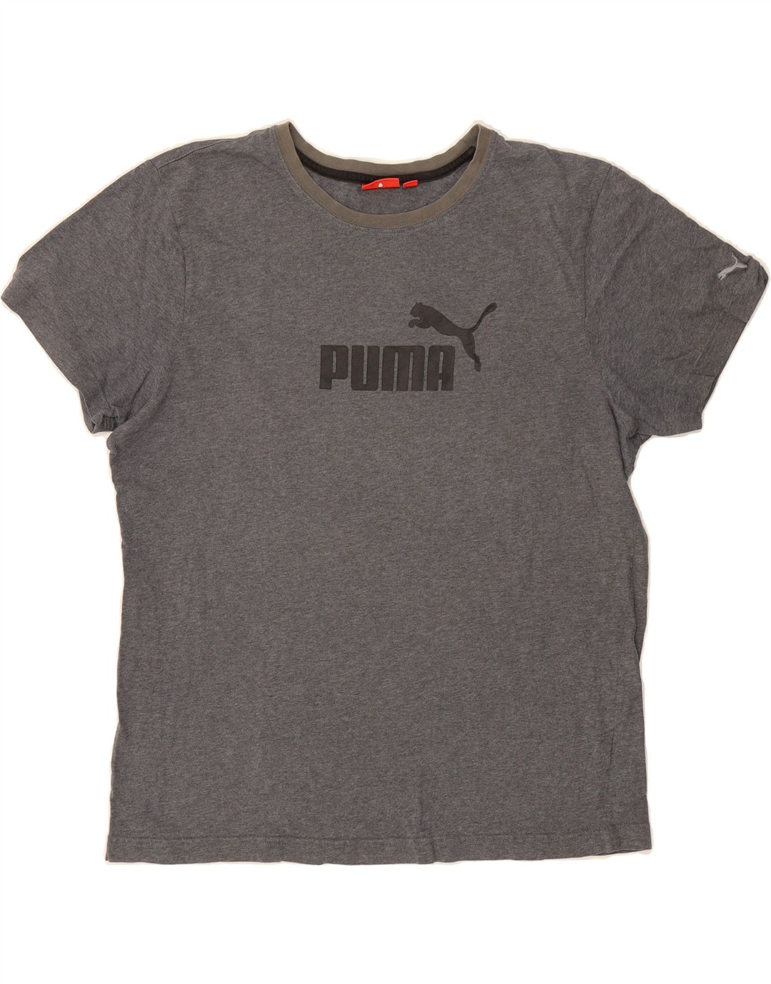 PUMA Mens Graphic T-Shirt Top Large Grey Vintage Puma and Second-Hand Puma from Messina Hembry 