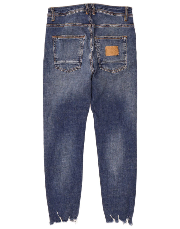Zara Herren Distressed Slim Jeans EU 38 Small W30 L26 Blaue Baumwolle