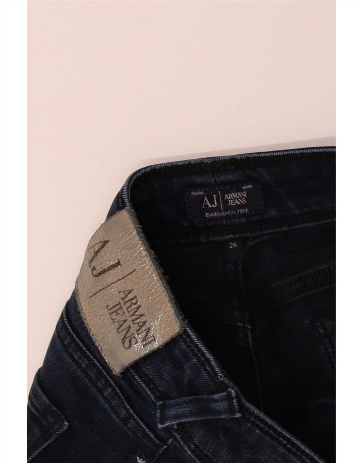 Armani Damen Slim Jeans W26 L29 Marineblaue Baumwolle