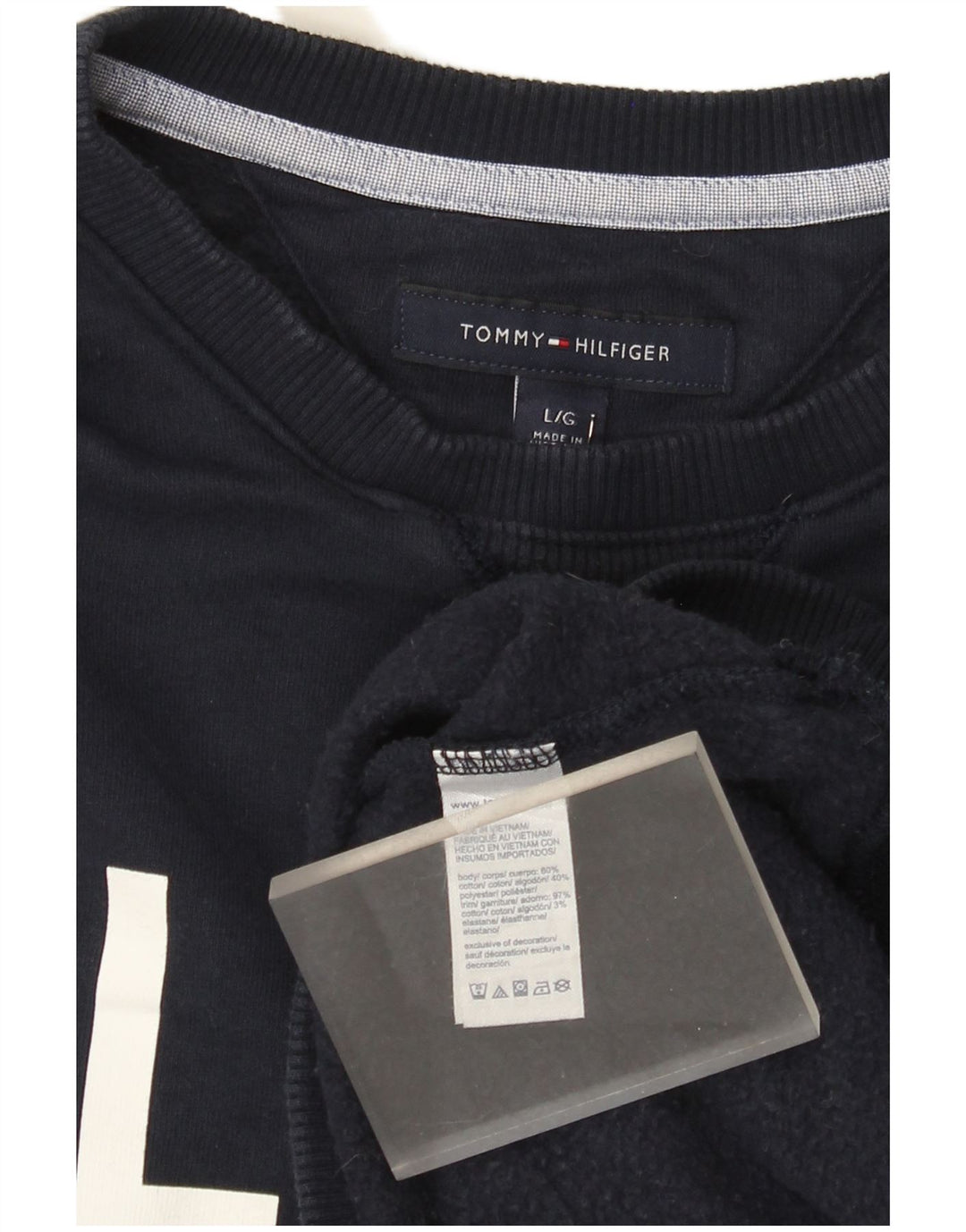Tommy Hilfiger Herren-Sweatshirt mit Grafik, groß, marineblau, Baumwolle