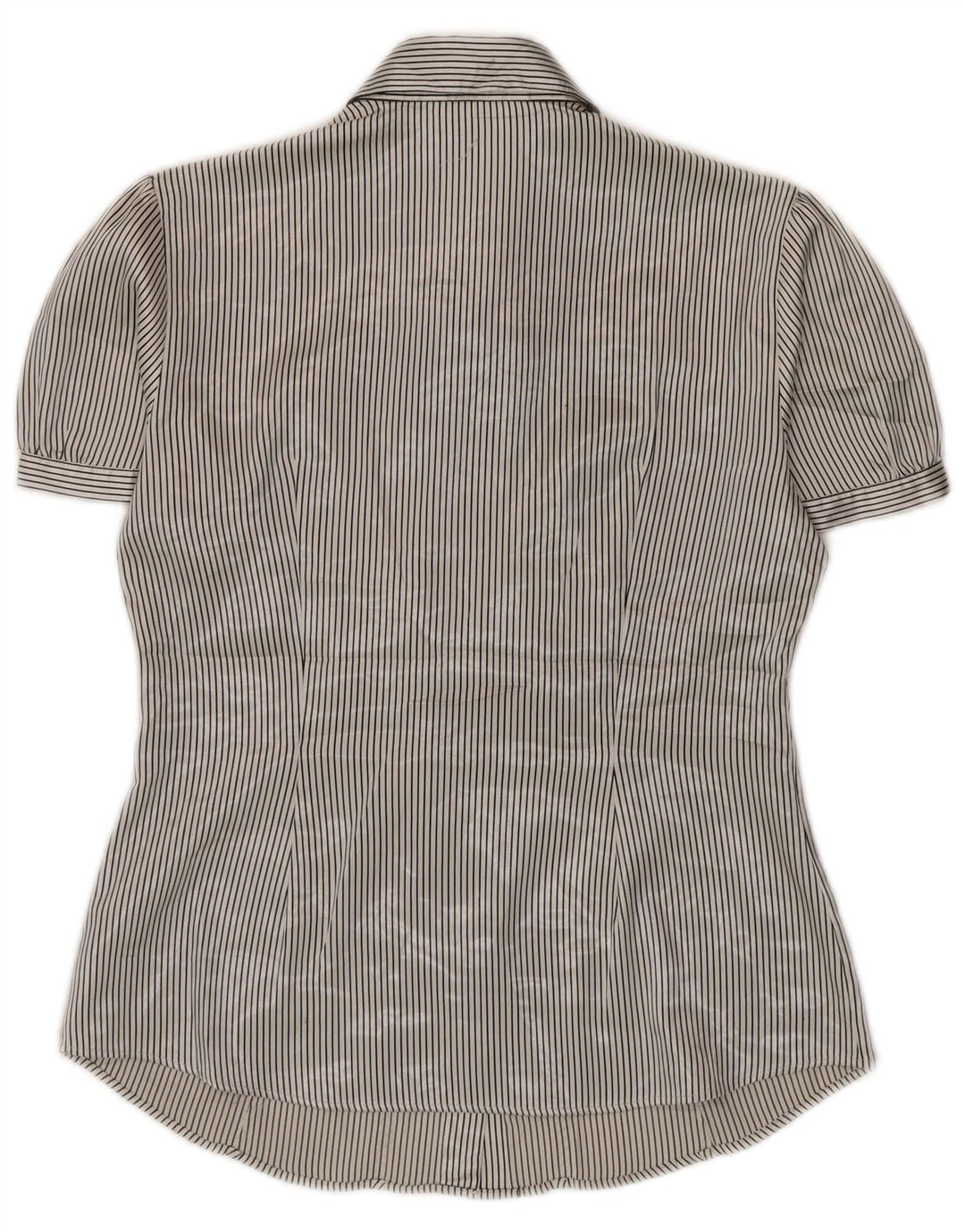 Marks & Spencer Damen Hemdbluse UK 10 Small Beige Nadelstreifen