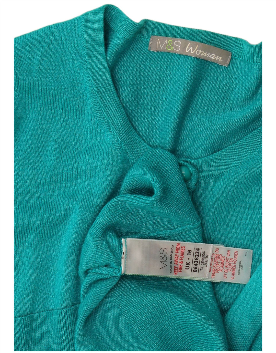 Marks & Spencer Damen-Cardigan-Pullover UK 16 Große blaue Viskose