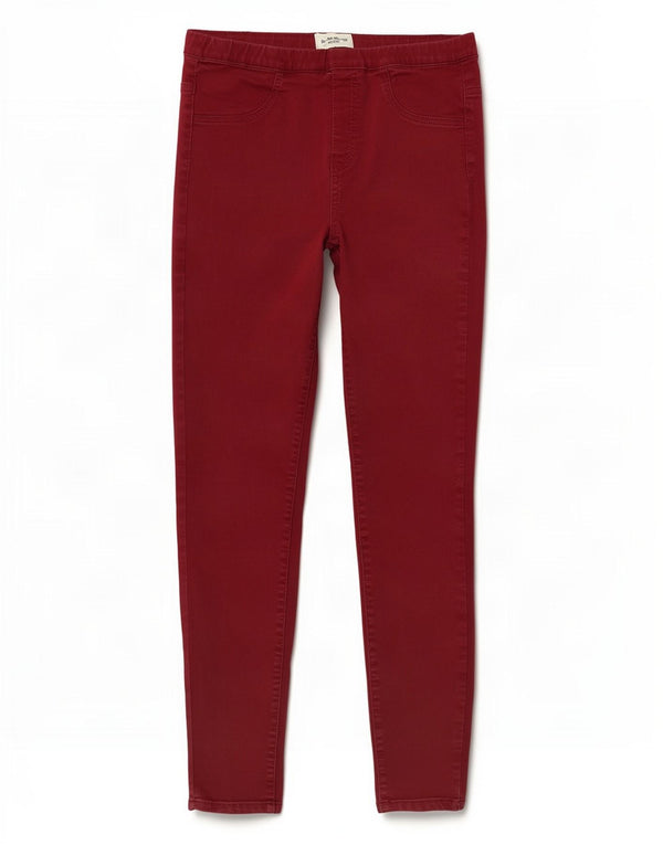 White Stuff Damen Jegging-Jeans UK 12 Medium W28 L28 Burgund Baumwolle