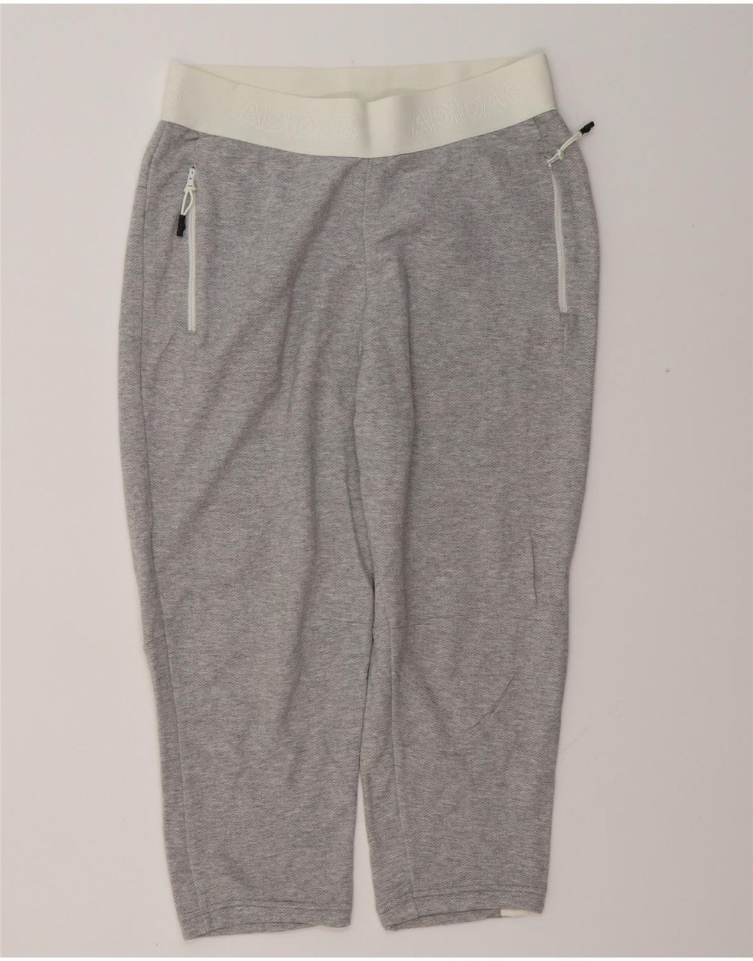 ADIDAS Damen-Trainingsanzug mit Grafik, Jogginghose, Gr. 8/10, Größe S, Grau