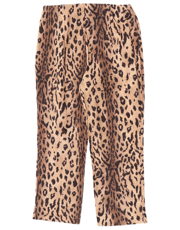 Gerade Freizeithose für Damen von Marks & Spencer, W26, L23, braun, mit Tiermuster