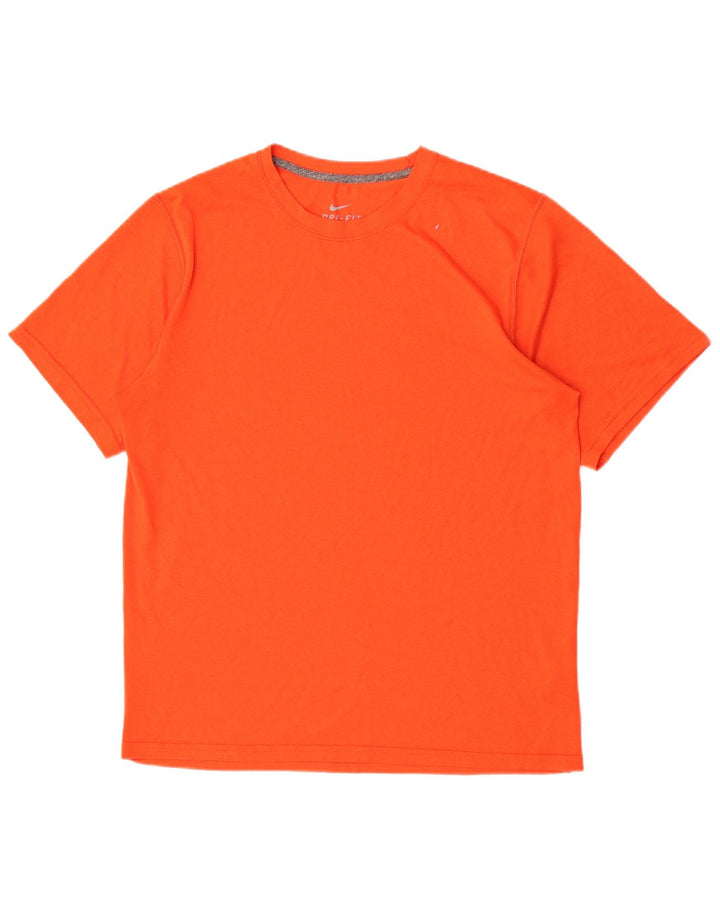 Nike Herren Dri Fit T-Shirt Top Mittelorange Polyester