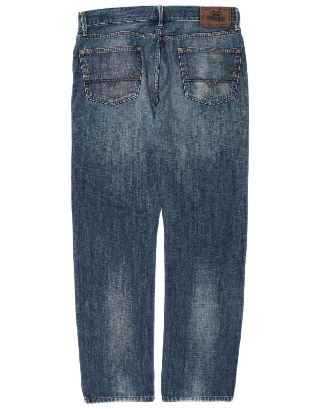 Casucci Herren Straight Jeans W38 L32 Blaue Baumwolle