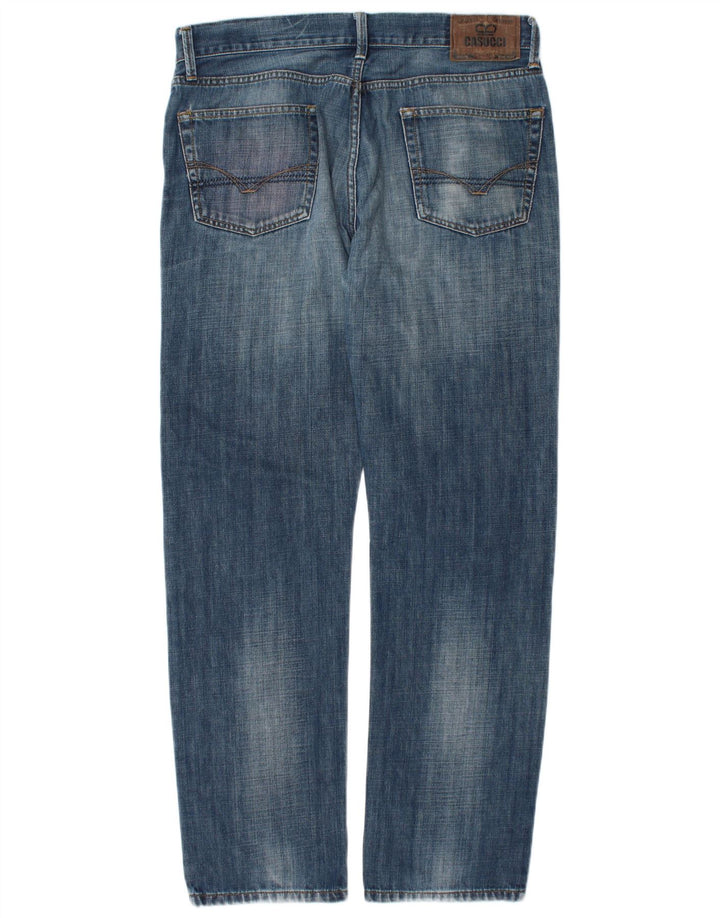 Casucci Herren Straight Jeans W38 L32 Blaue Baumwolle